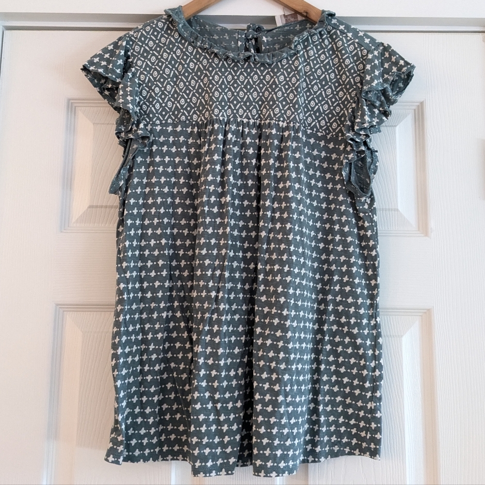 LOFT Ruffle Trim Top